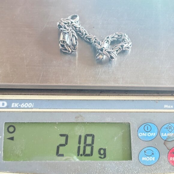 VTG Sterling Silver 925 Byzantine Link Bracelet 5.5mm Thick 8" Length Hook Clasp - Picture 9 of 9